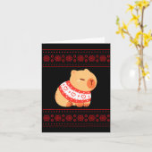 Capybara Christmas Sweater  Karte (Gelbe Blume)
