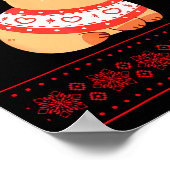 Capybara Christmas Sweater Poster (Ecke)