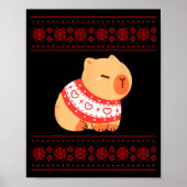 Capybara Christmas Sweater  Poster (Vorne)