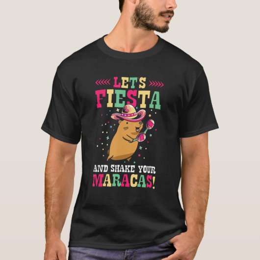 Capybara Cinco de Mayo Sombrero Mariachi Fiesta Me T-Shirt (Vorderseite)