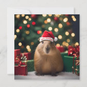 "Capybara Claus: Ein festliches Bokeh-Wunderland" (Rückseite)