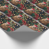 "Capybara Claus: Ein festliches Bokeh-Wunderland" Geschenkpapier (Ecke)
