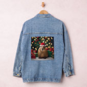 "Capybara Claus: Ein festliches Bokeh-Wunderland" Jeansjacke (Hangar)