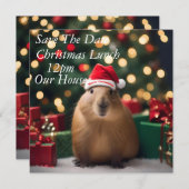 "Capybara Claus: Ein festliches Bokeh-Wunderland" Save The Date (Vorne/Hinten)