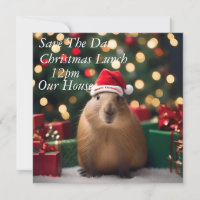 "Capybara Claus: Ein festliches Bokeh-Wunderland"