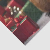 "Capybara Claus: Ein festliches Bokeh-Wunderland" Seidenpapier (Detail)