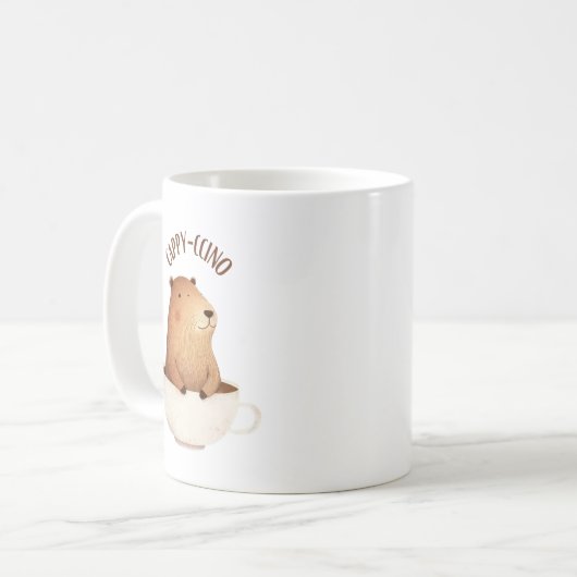 Capybara coffee Tasse, Cappyccino Kaffeetasse (Vorderseite Links)