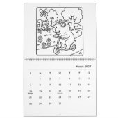Capybara Coloring Calendar Kalender (Mär 2027)