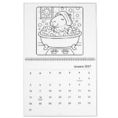 Capybara Coloring Calendar Kalender (Jan 2027)