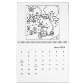Capybara Coloring Calendar Kalender (Mär 2026)