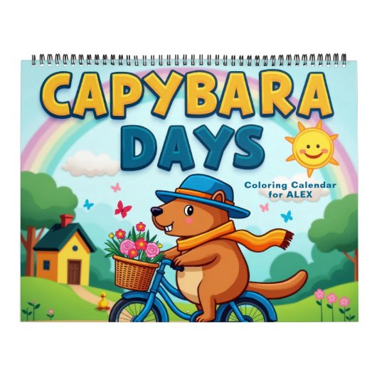 Capybara Coloring Calendar Kalender (Titelbild)