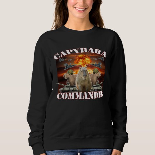 Capybara Commander Capybara Warrior Sweatshirt (Vorderseite)