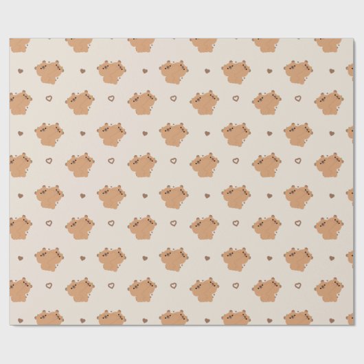Capybara Couple Geschenkpapier (Flach)