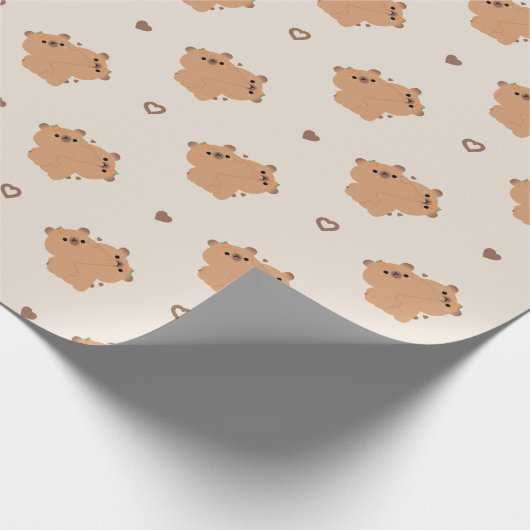 Capybara Couple Geschenkpapier (Ecke)