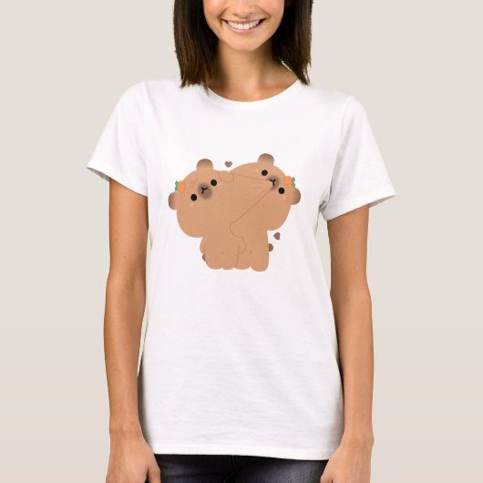 Capybara Couple T-Shirt (Vorderseite)