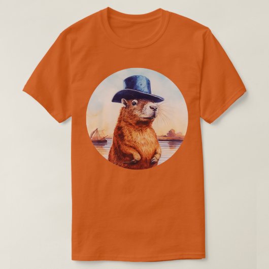 Capybara Cowboy 6 T-Shirt (Design vorne)