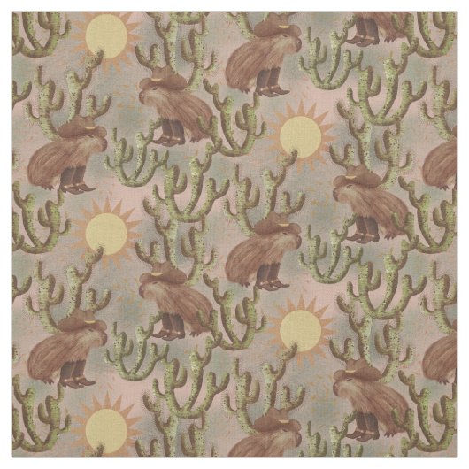 Capybara Cowboy Jane- whimsical wild life Stoff (Muster)