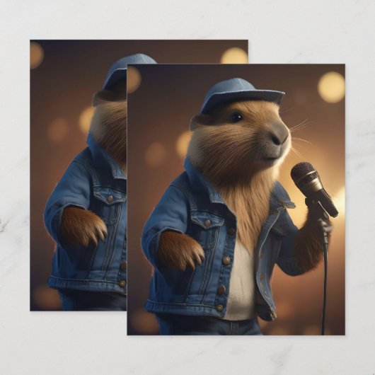 "Capybara Cowboy: Serenading the Wild West" (Vorne/Hinten)