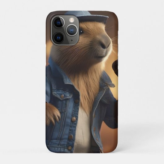 "Capybara Cowboy: Serenading the Wild West" Case-Mate iPhone Hülle (Rückseite)