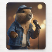 "Capybara Cowboy: Serenading the Wild West" Mousepad (Vorne)