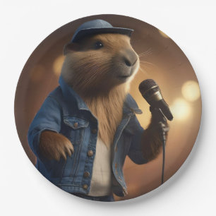 "Capybara Cowboy: Serenading the Wild West" Pappteller