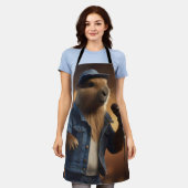 "Capybara Cowboy: Serenading the Wild West" Schürze (Getragen)