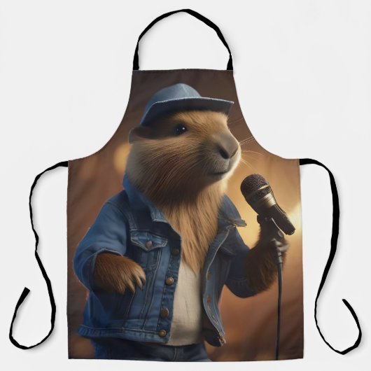 "Capybara Cowboy: Serenading the Wild West" Schürze (Vorderseite)