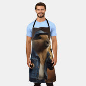 "Capybara Cowboy: Serenading the Wild West" Schürze (Getragen)