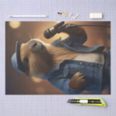 "Capybara Cowboy: Serenading the Wild West" Seidenpapier (Handwerk)