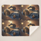 "Capybara Cowboy: Serenading the Wild West" Sherpadecke (Vorderseite (Horizontal))