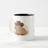 Capybara Cowboy Tasse | Funny Western Themed Coffe (Vorderseite Links)