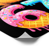 Capybara Dabbing 67 Ice Cream Drip 67 Birthday Boy Poster (Ecke)