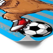 Capybara Dabbing Lustige Fußball Jungen Mädchen Ki Poster (Ecke)