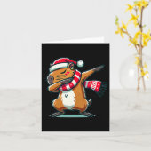 Capybara Dabbing Weihnachten Weihnachten Weihnacht Karte (Gelbe Blume)