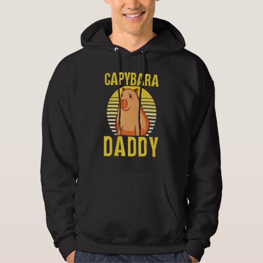 Capybara Daddy  Rodent Capybaras Animal Dad Father Hoodie (Vorderseite)