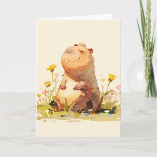Capybara Das Leben geniessen Karte (Vorderseite)