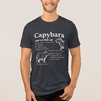 Capybara Definition Shirt White Text Funny Animal
