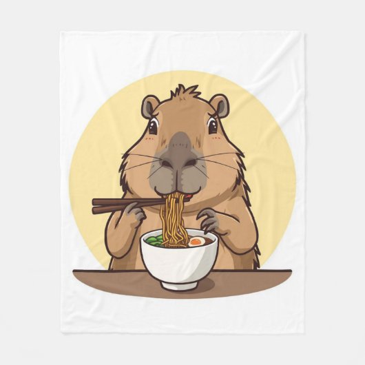 Capybara, der Ramen isst Fleecedecke (Vorderseite)
