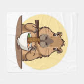Capybara, der Ramen isst Fleecedecke (Vorderseite (Horizontal))
