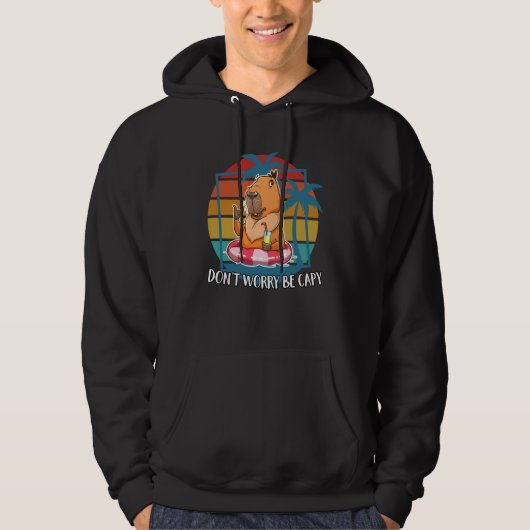 Capybara  Don't Worry Be Capy Capybara Hoodie (Vorderseite)