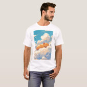 Capybara Dreaming in den Wolken T-Shirt (Vorne ganz)