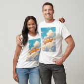 Capybara Dreaming in den Wolken T-Shirt (Unisex)