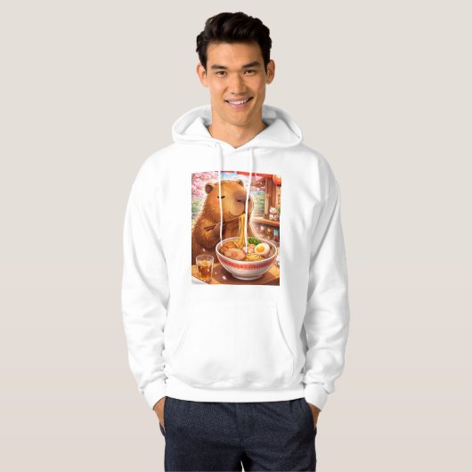 Capybara Eating Ramen Hoodie (Vorne ganz)