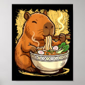Capybara Eating Ramen Noodles  Poster (Vorne)