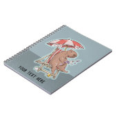 Capybara Eating Yogurt Notizblock (Linke Seite)