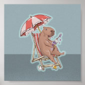 Capybara Eating Yogurt Poster (Vorne)