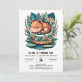 Capybara Einladung zum Geburtstag (Stehend Vorderseite)