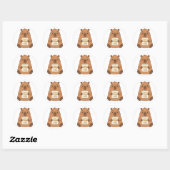 Capybara-Energie Unbothered-Brille Aufkleber (Blatt)