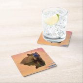 Capybara Entdeckungsreise nach Capybara Rechteckiger Pappuntersetzer (Vor Ort)