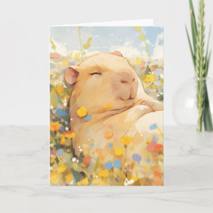 Capybara Erholung in Friedlichen Almwiesen Karte